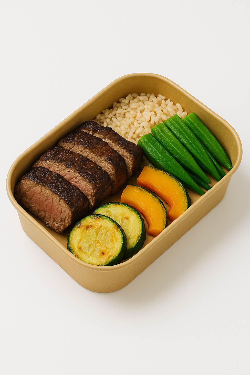 Grilled Tenderloin, Okra, Pumpkin, & Zucchini